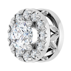 Halo-Style Pendant · 4.43 ct — 14K White Gold view 2