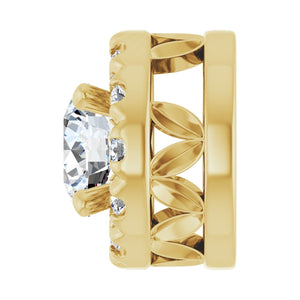 Halo-Style Pendant · 4.43 ct — 14K Yellow Gold view 3