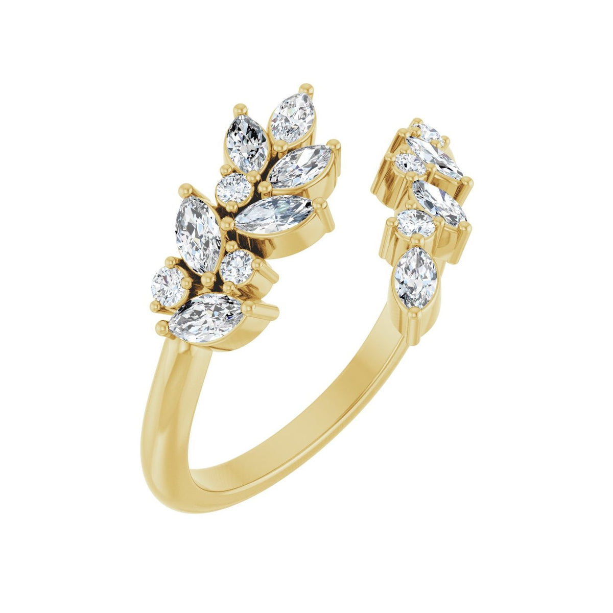 Bypass Ring · 0.5 ct — 14K Yellow Gold
