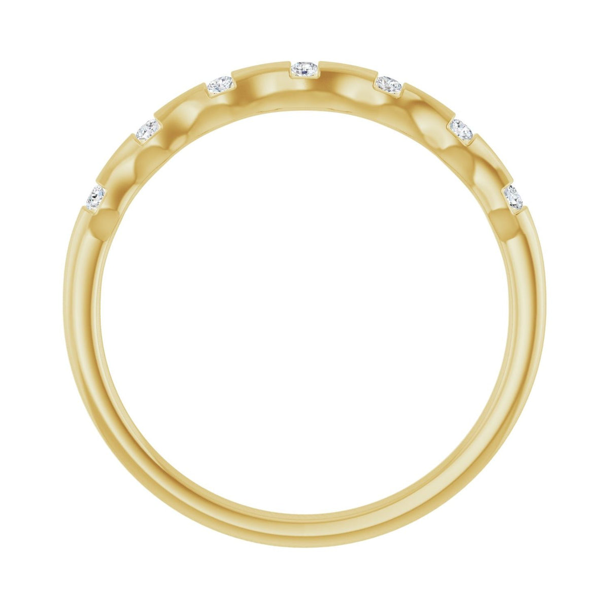 Accented Stackable Ring · 0.07 ct — 14K Yellow Gold view 2