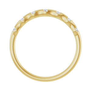 Accented Stackable Ring · 0.07 ct — 14K Yellow Gold view 2