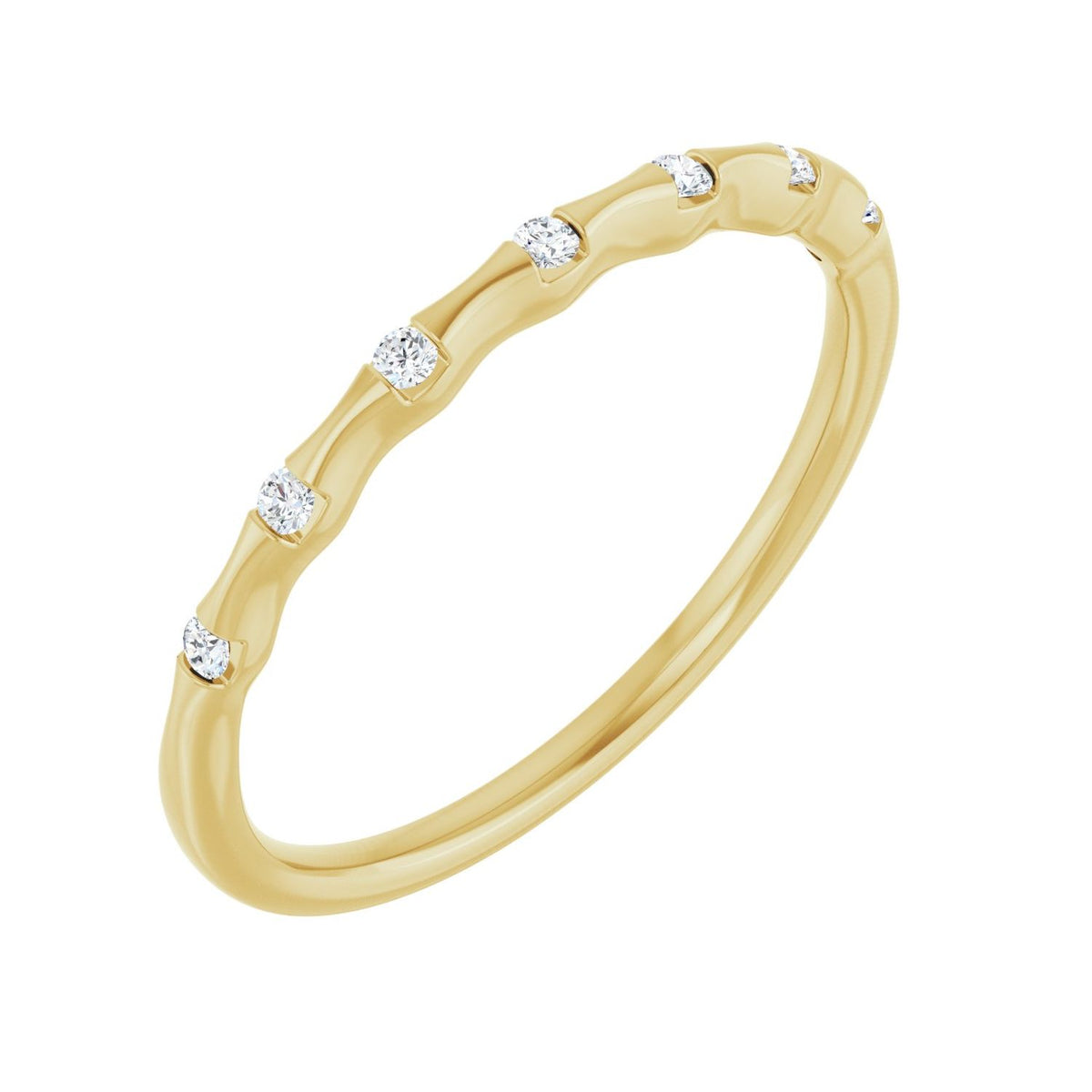 Accented Stackable Ring · 0.07 ct — 14K Yellow Gold