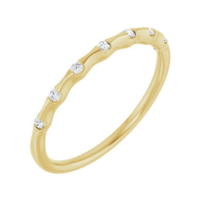 Accented Stackable Ring · 0.07 ct — 14K Yellow Gold