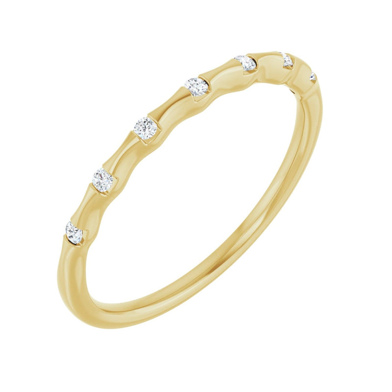 Accented Stackable Ring · 0.07 ct — 14K Yellow Gold