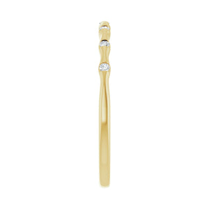 Accented Stackable Ring · 0.07 ct — 14K Yellow Gold view 4