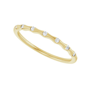 Accented Stackable Ring · 0.07 ct — 14K Yellow Gold view 5