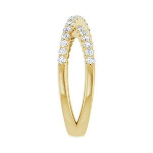 Accented Criss-Cross Ring · 0.5 ct — 14K Yellow Gold view 4