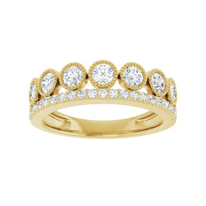 Granulated Ring · 1 ct — 14K Yellow Gold view 3