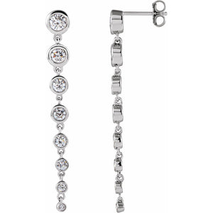 Lab-Grown Diamond Earrings · 1.75–2 ct — 14K White Gold