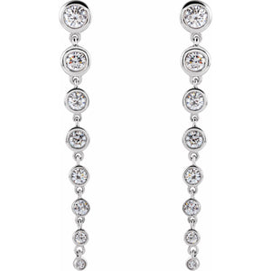 Lab-Grown Diamond Earrings · 1.75–2 ct — 14K White Gold view 2