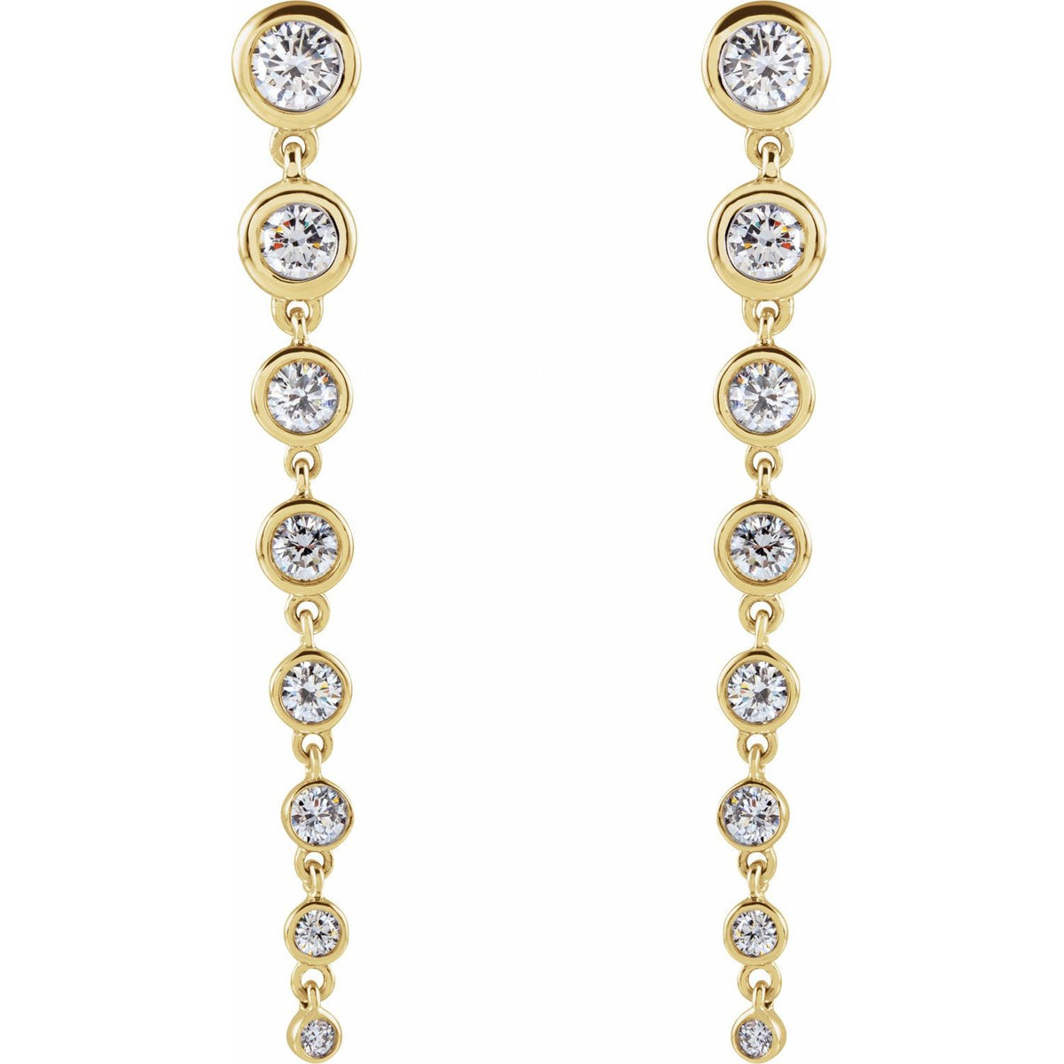 Lab-Grown Diamond Earrings · 1.75–2 ct — 14K Yellow Gold view 2
