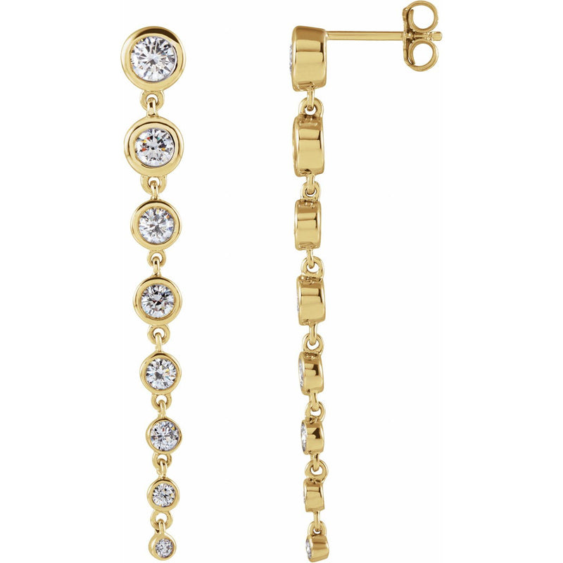 Lab-Grown Diamond Earrings · 1.75–2 ct — 14K Yellow Gold