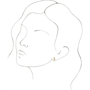 Accented Bar Earrings · 0.07 ct — 14K Yellow Gold view 3