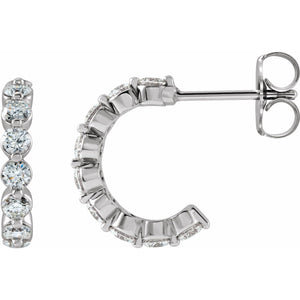 Accented Hoop Earrings · 0.75–1.38 ct — 14K White Gold