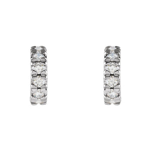 French-Set Hoop Earrings · 0.25–0.63 ct — 14K White Gold view 2