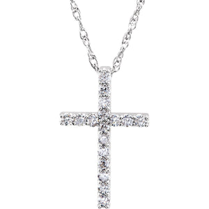 Petite Cross Necklace · 1.47–2.83 ct — Sterling Silver