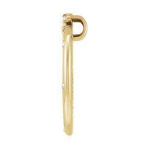 Crescent Moon Necklace · 1.05 ct — 14K Yellow Gold view 2