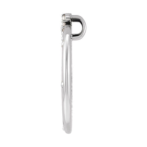 Crescent Moon Necklace · 1.05 ct — 14K White Gold view 2