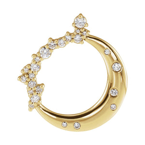 Crescent Moon Necklace · 1.05 ct — 14K Yellow Gold