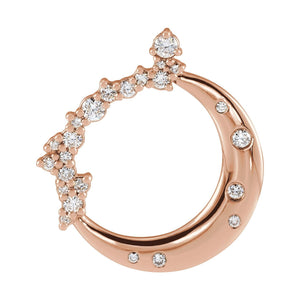 Crescent Moon Necklace · 1.05 ct — 14K Rose Gold
