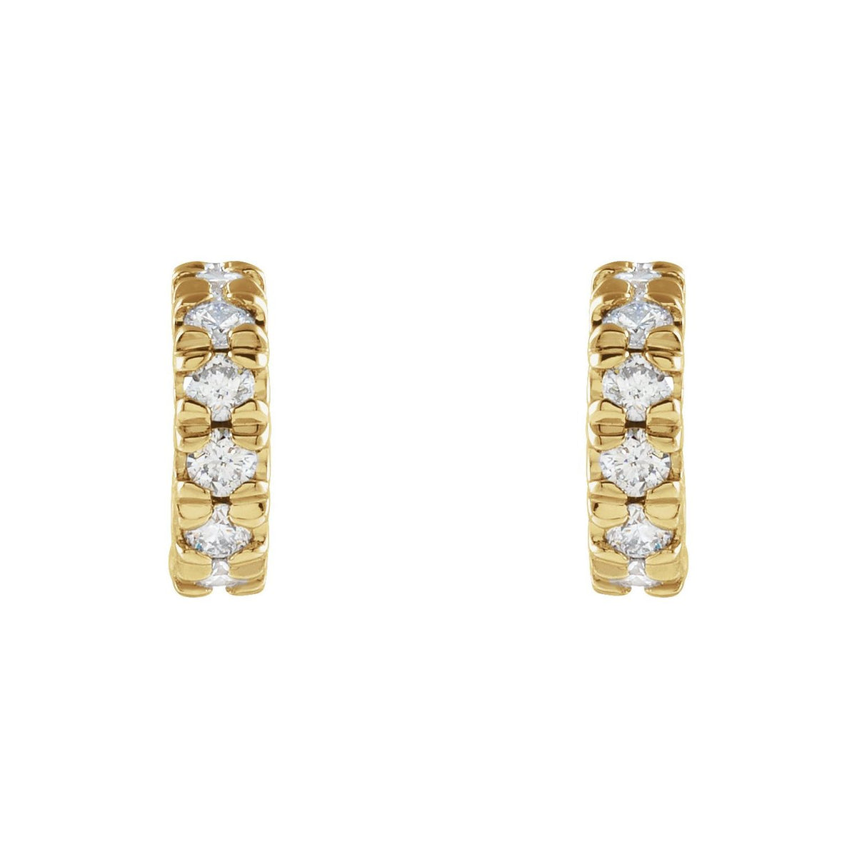 French-Set Hoop Earrings · 0.25–0.63 ct — 14K Yellow Gold view 2