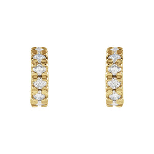 French-Set Hoop Earrings · 0.25–0.63 ct — 14K Yellow Gold view 2