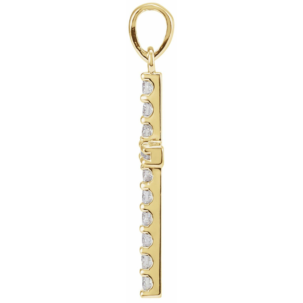 Accented Cross Necklace · 1.4–3.5 ct — 14K Yellow Gold view 2