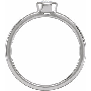 Bezel-Set Ring · 0.25–1 ct — 14K White Gold view 2