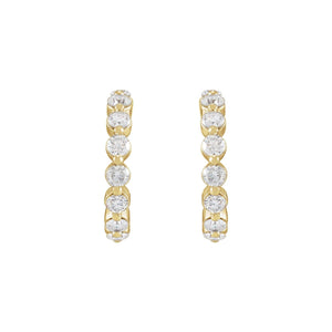 Accented Hoop Earrings · 0.75–1.38 ct — 14K Yellow Gold view 2