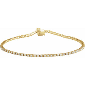 Line Bracelet · 1–10 ct — 14K Yellow Gold