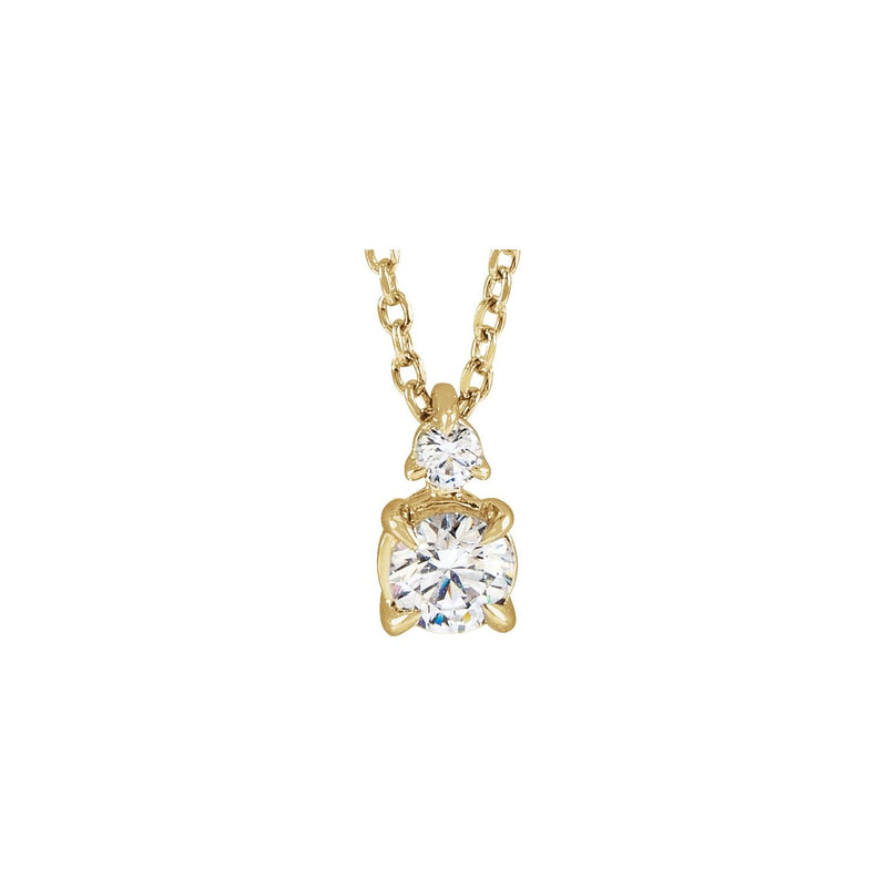 Accented Claw-Prong Necklace · 4.15–6.85 ct — 14K Yellow Gold