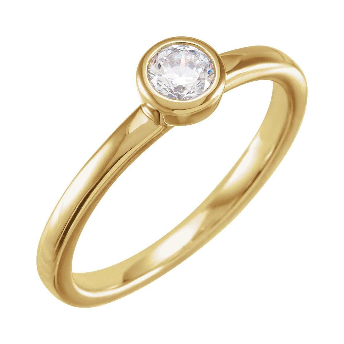Bezel-Set Ring · 0.25–1 ct — 14K Yellow Gold