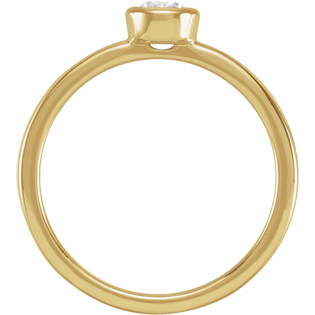 Bezel-Set Ring · 0.25–1 ct — 14K Yellow Gold view 2