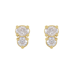 Two-Stone Earrings · 0.5 ct — 14K Yellow Gold view 2