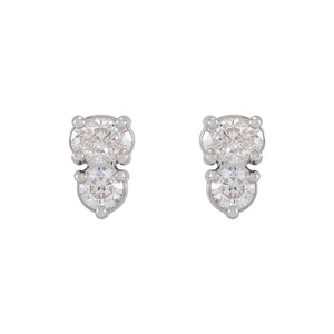 Two-Stone Earrings · 0.5 ct — 14K White Gold view 2