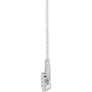 Two-Stone Necklace · 4.53 ct — 14K White Gold view 2