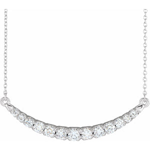 Lab-Grown Diamond Bar Necklace · 3.75 ct — 14K White Gold