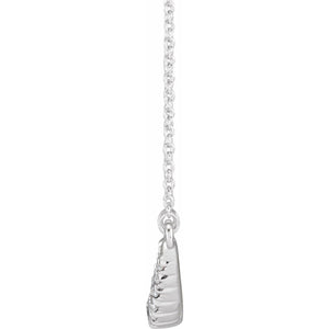 Lab-Grown Diamond Bar Necklace · 3.75 ct — 14K White Gold view 2