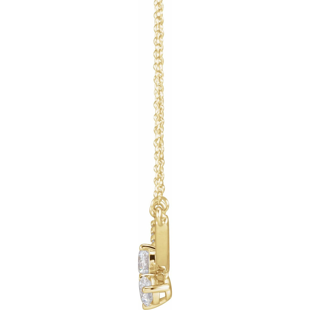 Two-Stone Necklace · 4.53 ct — 14K Yellow Gold view 2