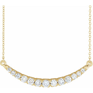 Lab-Grown Diamond Bar Necklace · 3.75 ct — 14K Yellow Gold