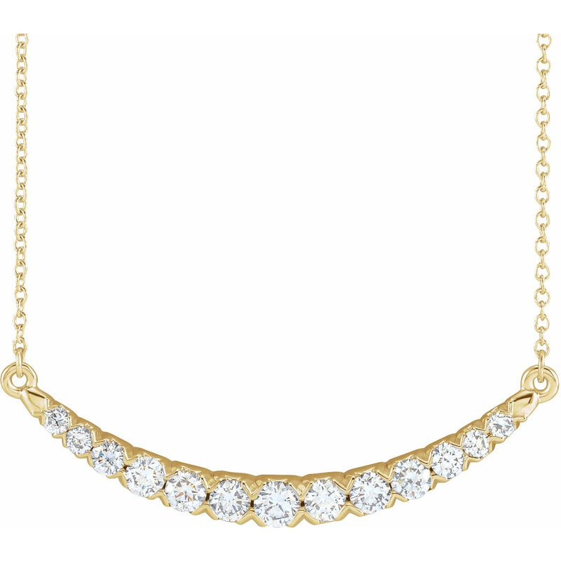 Lab-Grown Diamond Bar Necklace · 3.75 ct — 14K Yellow Gold