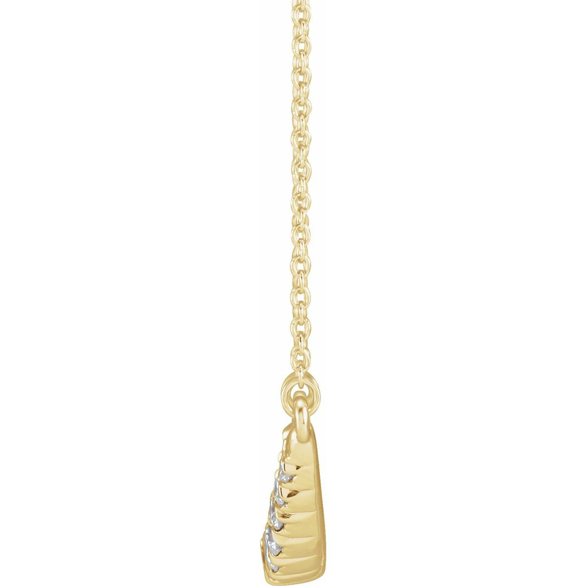 Lab-Grown Diamond Bar Necklace · 3.75 ct — 14K Yellow Gold view 2