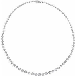 Lab-Grown Diamond Line Necklace · 6.75–10.65 ct — 14K White Gold