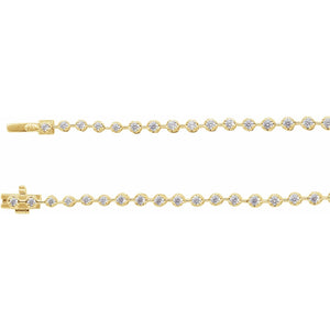Lab-Grown Diamond Line Necklace · 6.75–10.65 ct — 14K Yellow Gold view 2