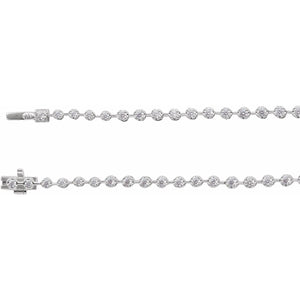Lab-Grown Diamond Line Necklace · 6.75–10.65 ct — 14K White Gold view 2