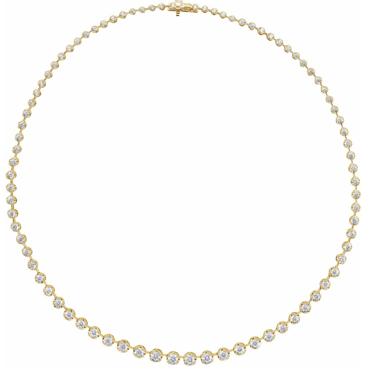 Lab-Grown Diamond Line Necklace · 6.75–10.65 ct — 14K Yellow Gold