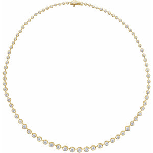 Lab-Grown Diamond Line Necklace · 6.75–10.65 ct — 14K Yellow Gold