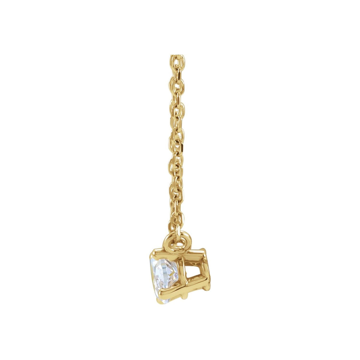 Solitaire Necklace · 8.75–11 ct — 14K Yellow Gold view 2