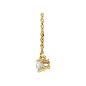 Solitaire Necklace · 8.75–11 ct — 14K Yellow Gold view 2