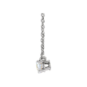 Solitaire Necklace · 8.75–11 ct — 14K White Gold view 2